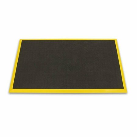 ERGOMAT Ergomat Bubble Down 3ft x 17ft Anti-Fatigue Floor Mat with 2in Yellow Bevels BDB0317-YB